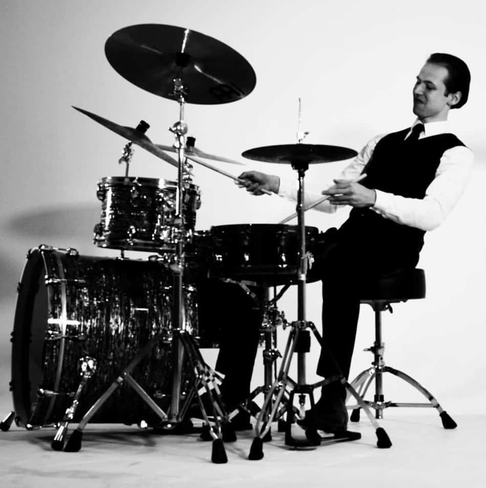 Adult Drum Teacher Playing Drums